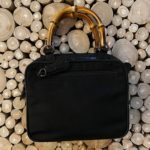 Gucci Handbags - GUCCI Mini Bamboo Handle Bag in black
